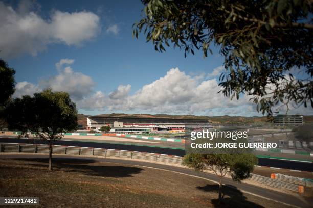 General view shows the Algarve International Circuit in Portimao on October 22, 2020 ahead of the Portuguese Formula One Grand Prix.
