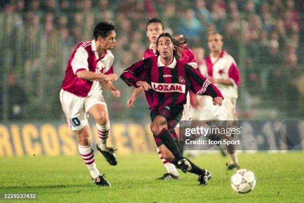 Dominique AULANIER of Nice during the Cup Winners Cup match between OGC Nice and Slavia Praha, at Ray Stadium, Nice, on 23th October 1997