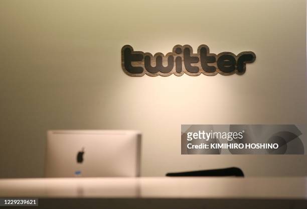 Twitter logo is displayed at the entrance of Twitter headquarters in San Francisco on March 11, 2011 in California A US judge on Friday ordered...