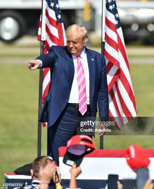 President Donald J. Trump hosts a Make America Great event on fighting for the forgotten men and women and the Lumbee tribe in Lumberton, NC United...