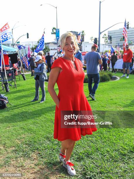 Katie Hopkins is seen on October 24, 2020 in Los Angeles, California.