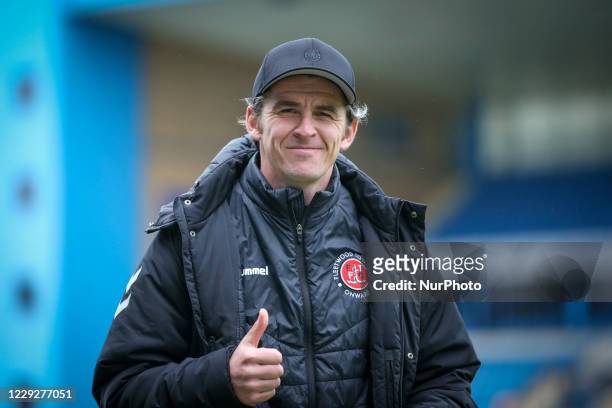 Joey Barton manager of Fleetwood Town pre match during the Sky Bet League 1 match between Gillingham and Fleetwood Town at the MEMS Priestfield...