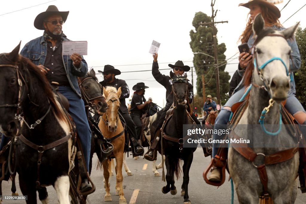 Compton Cowboys ride to ballot box - during the Coronavirus pandemic