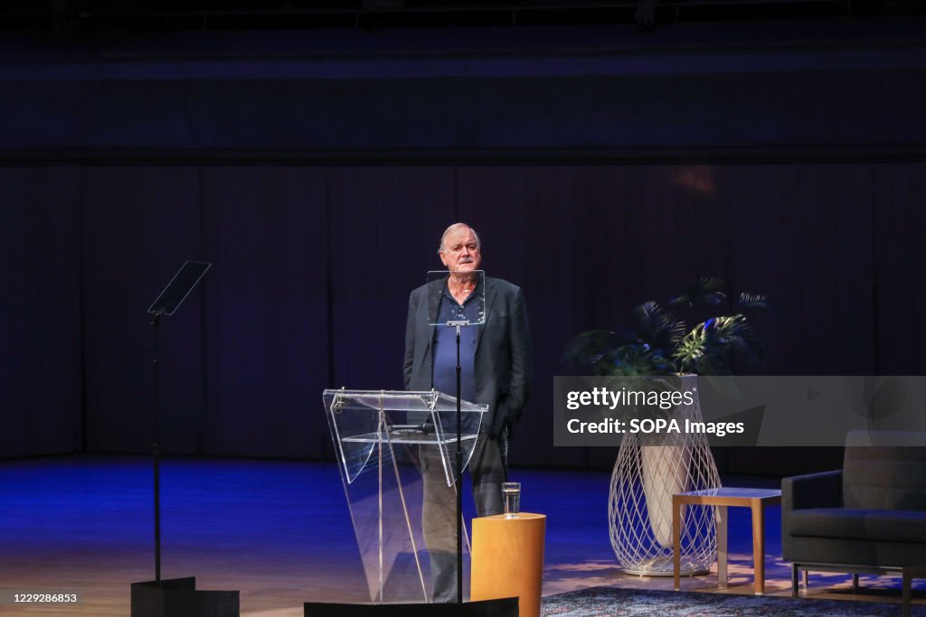 John Marwood Cleese speaks during the Unique Lives &...