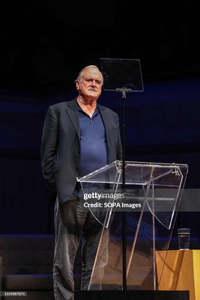 John Marwood Cleese speaks during the Unique Lives &...