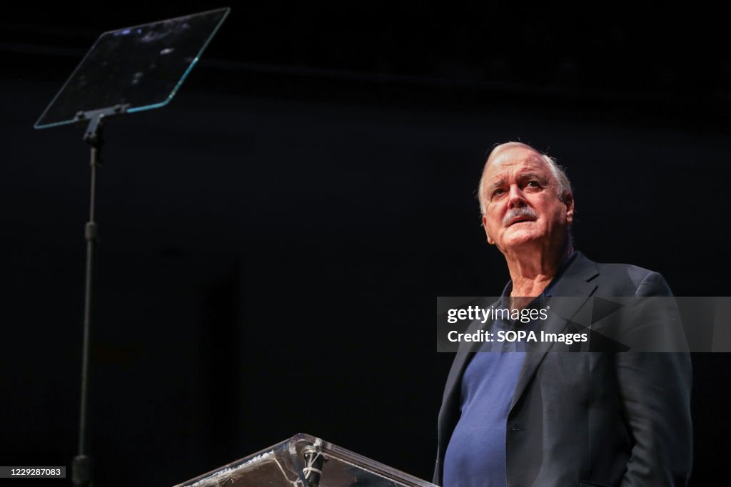 John Marwood Cleese speaks during the Unique Lives &...