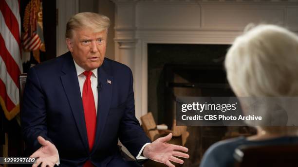 Still frames from the 60 MINUTES hour on Sunday Oct. 25, 2020 with the presidential candidates that in Nielsen Fast National ratings drew the most...