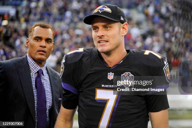 Quarterback Ryan Mallett of the Baltimore Ravens walks off the field after a game against the Pittsburgh Steelers at M&T Bank Stadium on December 27,...