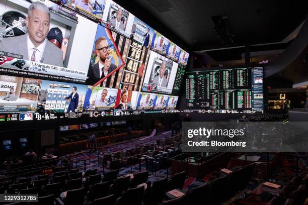 The multi-level stadium-style sportsbook ahead of the grand opening of Circa Resort & Casino in Las Vegas, Nevada, U.S., on Tuesday, Oct. 27, 2020....