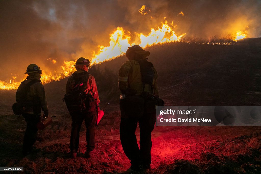 Silverado Fire In Orange Country, California Forces Evacuations