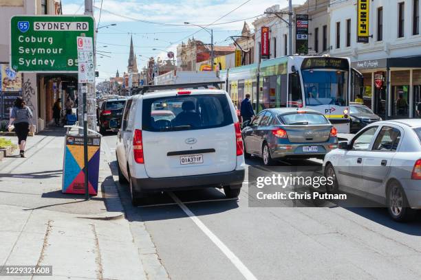 Traffic gridlock along Sydney Rd in Brunswick as Melbourne opens for the first time post Coronavirus lockdown- PHOTOGRAPH BY Chris Putnam / Future...