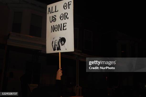 Protesters confront police outside of the 18th Police Precinct at 55th street and Pine Street in West Philadelphia, PA on October 27, 2020.Protests...