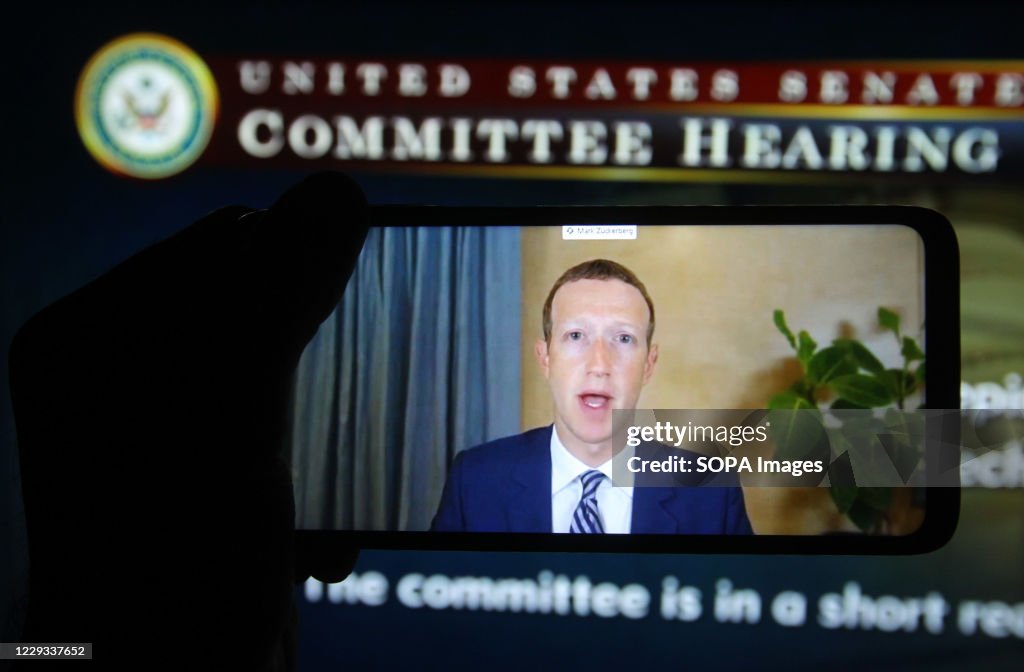 In this photo illustration, Facebook CEO Mark Zuckerberg...