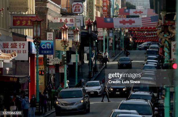 The intersection of Grant and Jackson streets in San Francisco;'s Chinatown on Thursday, Aug. 22, 2020. San Francisco has done an excellent job...