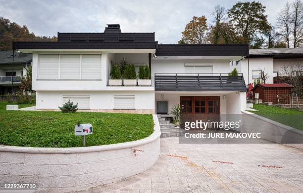 This general view shows a former home of US First Lady Melania Trump in Sevnica, on October 30, 2020. - In contrast to the enthusiasm evident four...