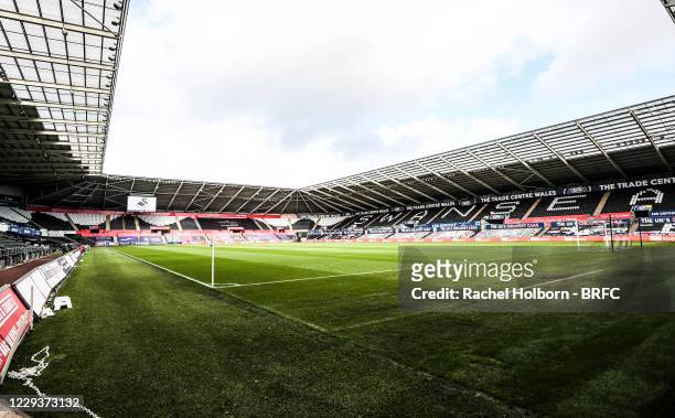 General View of The Liberty Stadium home of The Swans prior to the Sky Bet Championship match between Swansea City and Blackburn Rovers at Liberty...