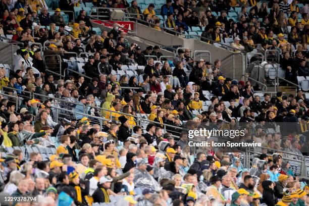 Good crowd during the Bledisloe Cup match between the Australian Wallabies and the New Zealand All Blacks at ANZ Stadium on October 31, 2020 in...