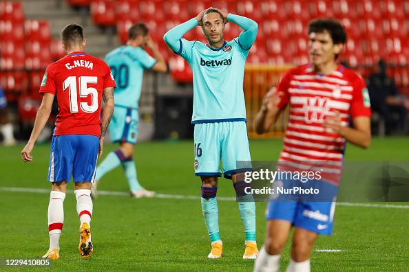Rubén Rochina Ruben Rochina, of Levante after a mistake during the La Liga match ...