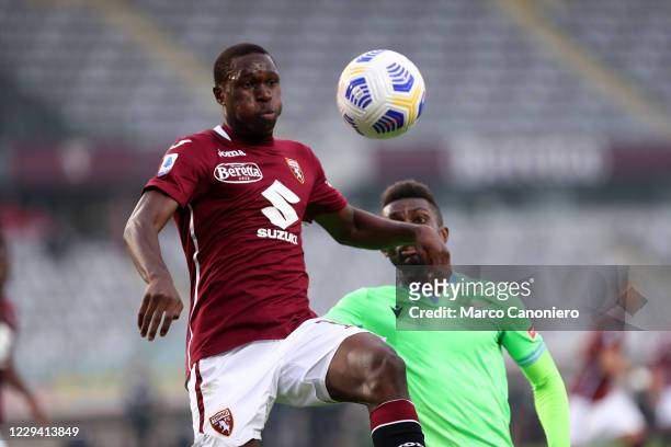 Wilfried Singo of Torino FC in action during the Serie A match between Torino Fc and Ss Lazio. Ss Lazio wins 4-3 over Torino Fc.