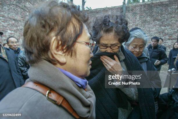 Victims family visit excution building after wailing at Seodaemun Prison in Seoul, South Korea on December 17, 2005.