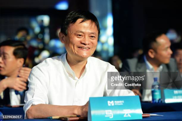 Jack Ma, founder of Ant Group, attends the inaugural meeting of Zhejiang E-Merchant Bank. Hangzhou, Zhejiang Province, China, June 25, 2015. On...