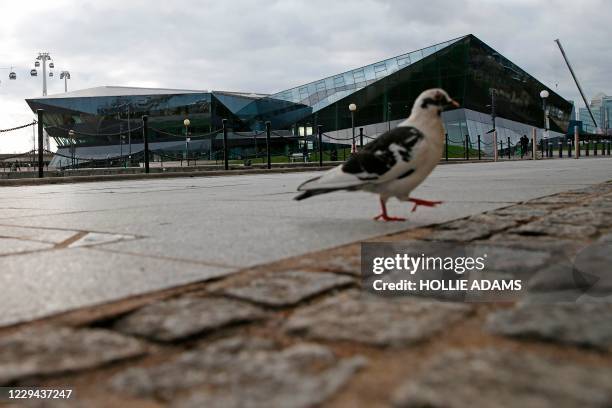 Picture shows The Crystal building on Royal Victoria Dock in east London on November 3, 2020. - London Mayor Sadiq Khan is to move the Greater London...