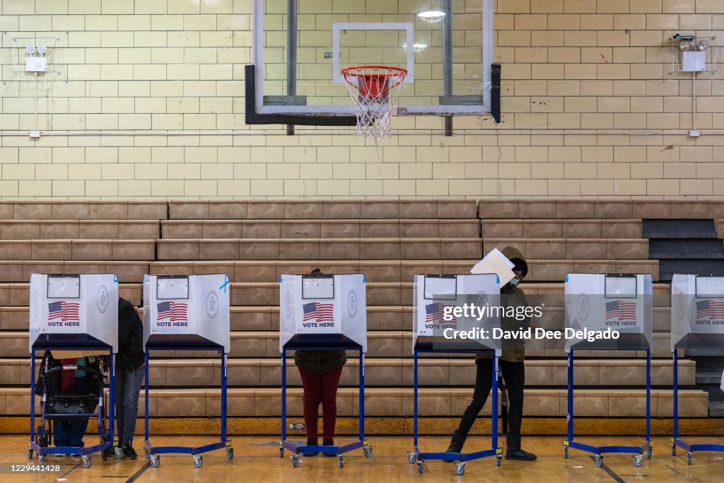 Across The U.S. Voters Flock To The Polls On Election Day