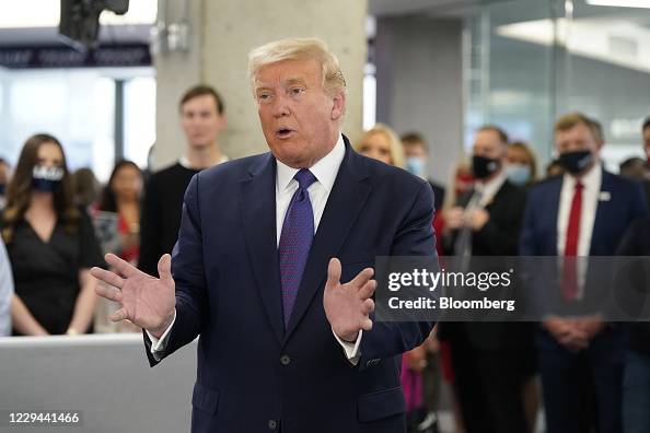 Trump Entering Rnc U.S. President Donald Trump visits campaign workers at the RNC Annex ...