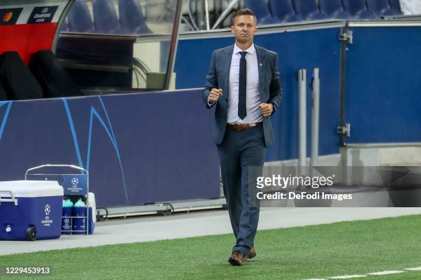 Head coach Jesse Marsch of Red Bull Salzburg looks on during the UEFA Champions League Group A stage match between RB Salzburg and FC Bayern Muenchen...
