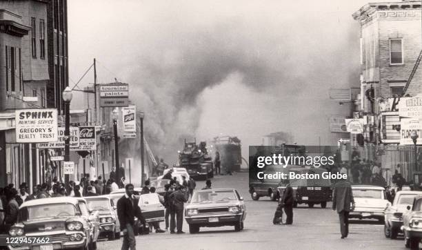 Outrage at the assassination of the Rev. Martin Luther King Jr. Resulted in unrest in many US cities, including Boston. Blue Hill Avenue, shown here...