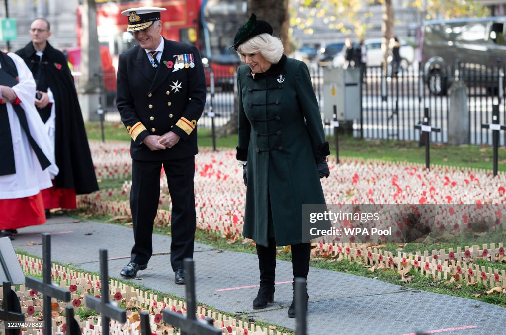 The Duchess Of Cornwall Attends The 92nd Field Of Remembrance At Westminster Abbey