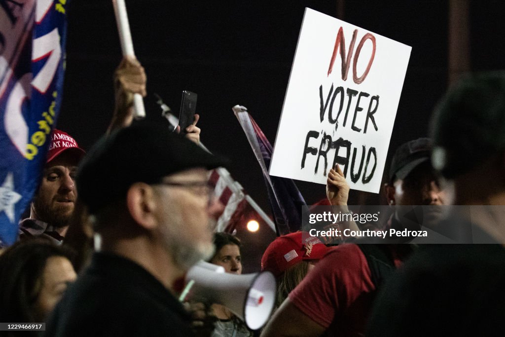 "Voters Rights Rally" Held At Arizona State Capitol As Ballots Continue To Be Counted