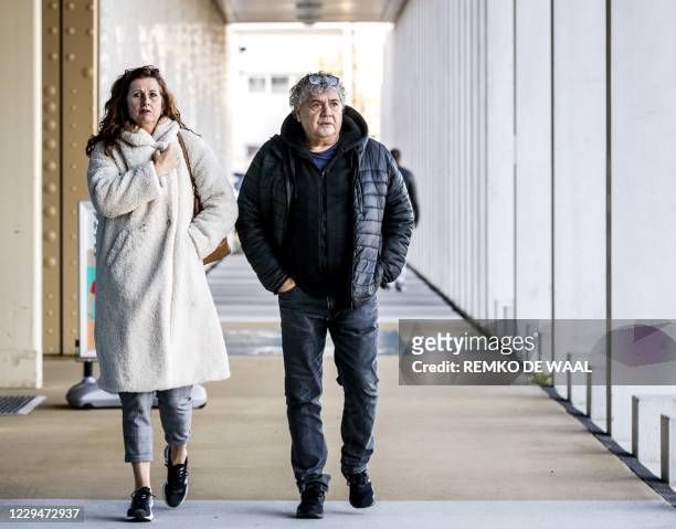 Plaintiffs Rob and Silene Fredriksz, who lost their son in MH17 tragedy arrive for the lawsuit about the downing of flight MH17, at the Justitieel...