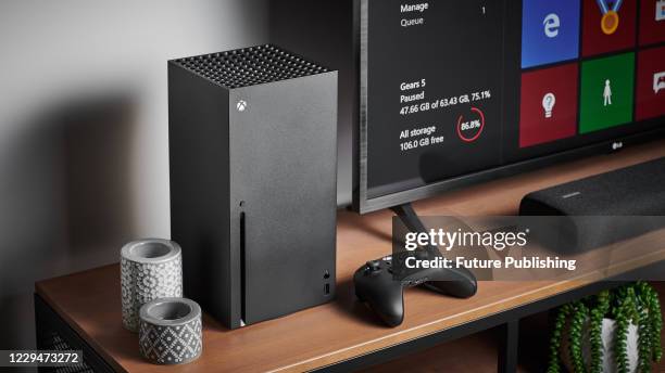 Gamer Using Xbox Microsoft Lounge Photos and Premium High Res Pictures - Getty Images
