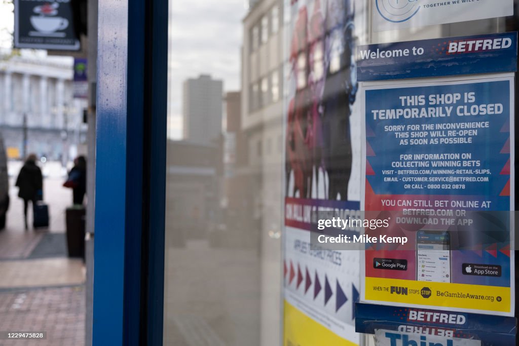 City Centre Under SEcond Coronavirus National Lockdown In Birmingham