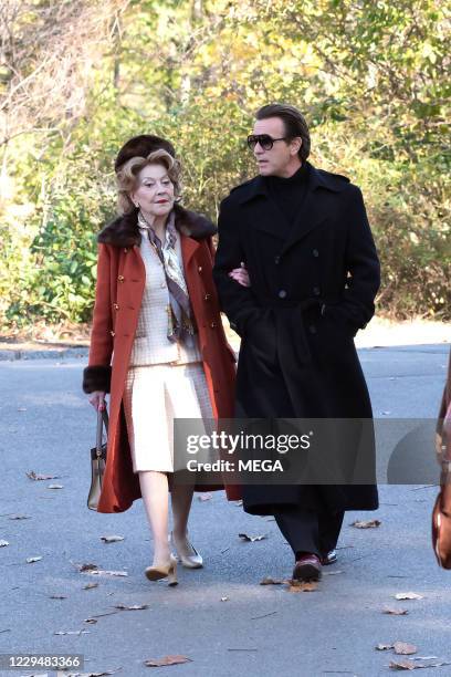 Ewan McGregor and Kelly Bishop filming "Simply Halston" on November 5, 2020 in New York City.