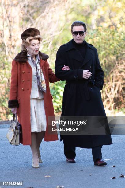 Ewan McGregor and Kelly Bishop filming "Simply Halston" on November 5, 2020 in New York City.