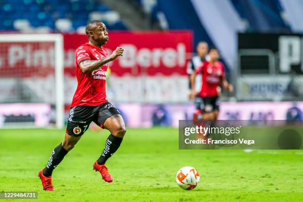 Fabian Castillo of Tijuana drive the ball during the Final second leg match between Monterrey and Tijuana as part of the Copa MX 2020 at BBVA...