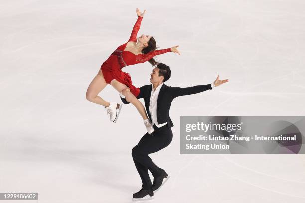 Chen Hong and Sun Zhuoming of China perform during the ICE Dance Rhythm Dance on day one of the ISU Grand Prix of Figure Skating Cup of China at...