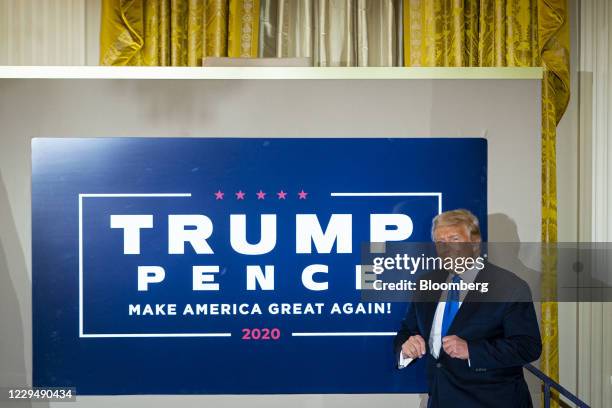 Bloomberg Best Of U.S. President Donald Trump 2017 U.S. President Donald Trump arrives an election night party in the East Room of the White House in...