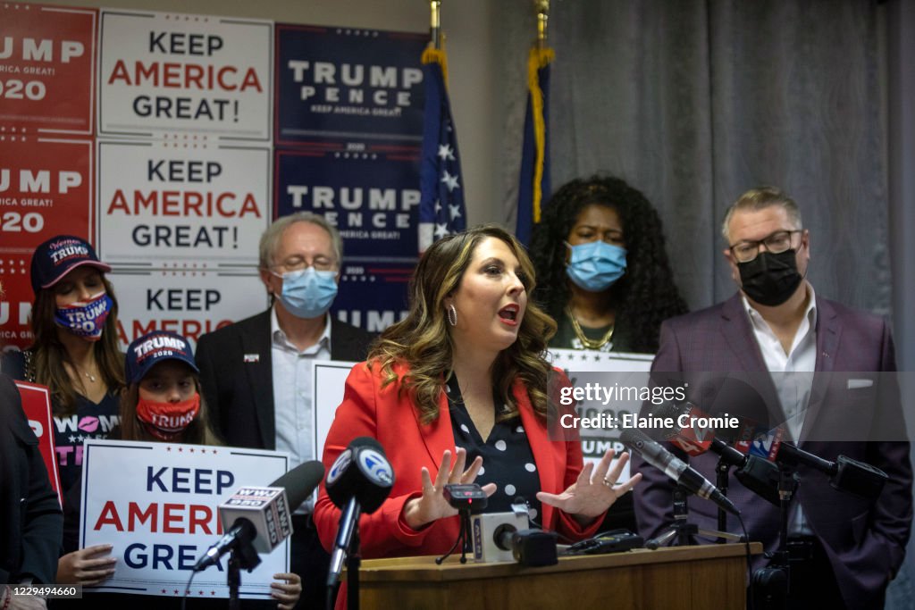 RNC Chairwoman McDaniel Holds News Conference In Michigan On State's Election Integrity