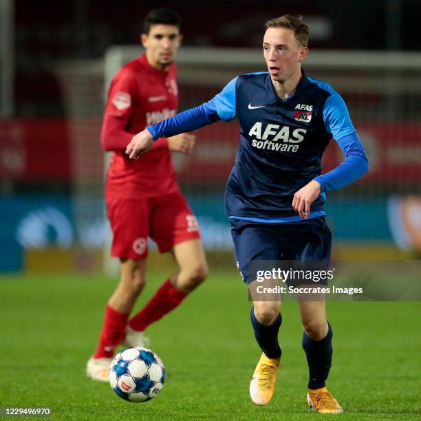 Fedde de Jong of AZ Alkmaar U23 during the Dutch Keuken Kampioen Divisie match between Almere City v AZ Alkmaar U23 at the Yanmar Stadium on November...