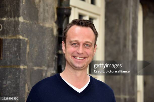 October 2020, North Rhine-Westphalia, Cologne: Moderator Lukas Wachten poses at a press conference on 11.11. Which this year will not take place at...