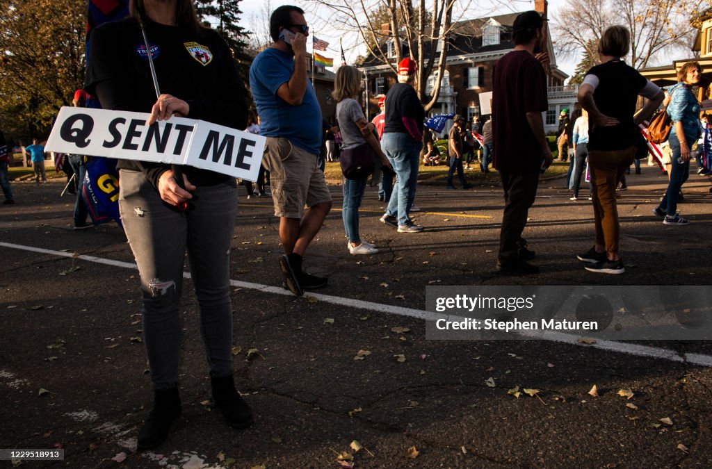 Pro-Trump Activists Rally At Minnesota Governor's Mansion
