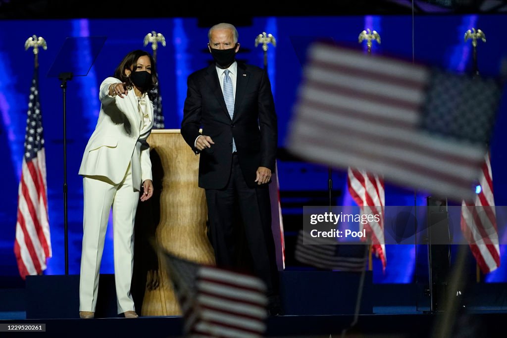 President-Elect Joe Biden And Vice President-Elect Kamala Harris Address The Nation After Election Win