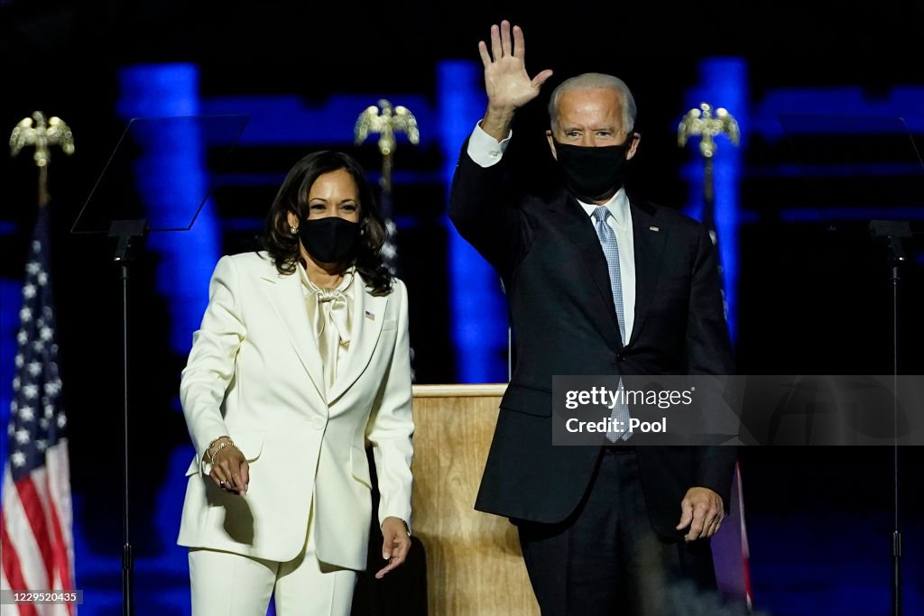 President-Elect Joe Biden And Vice President-Elect Kamala Harris Address The Nation After Election Win