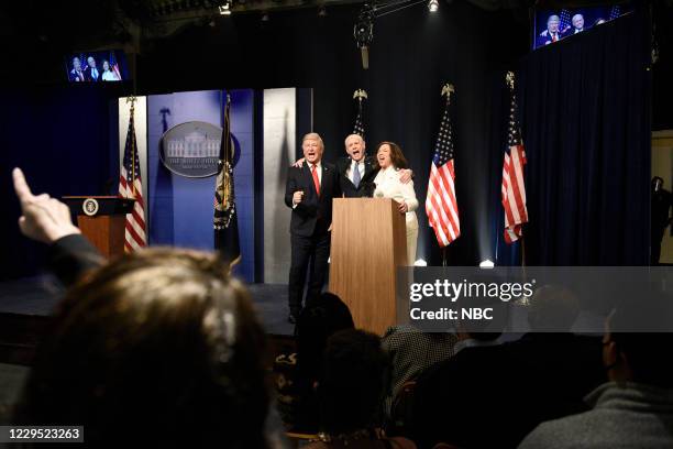 Dave Chappelle" Episode 1791 -- Pictured: Alec Baldwin as Donald Trump, Jim Carrey as Joe Biden and Maya Rudolph as Kamala Harris during the "Biden...