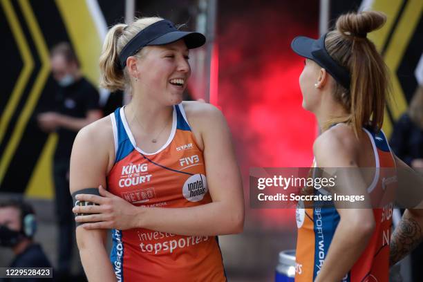 Emma Piersma of Holland, Puk Stubbe of Holland during the match between King of the Court v Beachvolleybal on September 10, 2020 in Utrecht...