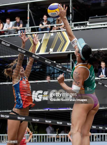 Puk Stubbe of Holland, Agatha Bednarczuk of Brazil during the match between King of the Court v Beachvolleybal on September 10, 2020 in Utrecht...