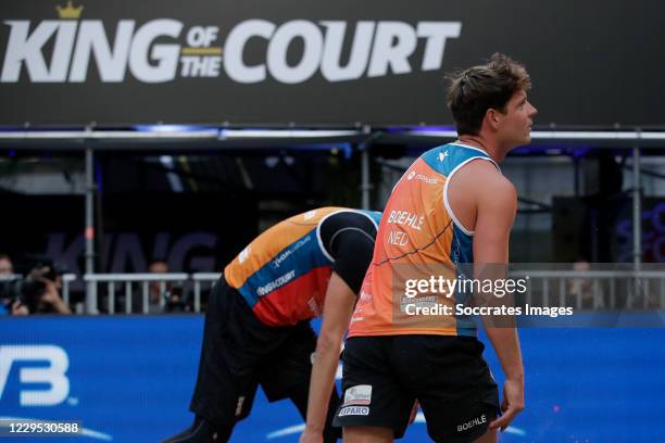 Mart van Werkhoven of Holland, Dirk Boehle of Holland during the match between King of the Court v Beachvolleybal on September 10, 2020 in Utrecht...